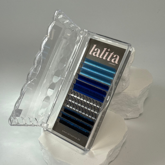 BLAU Farbige Glitzer Wimpern