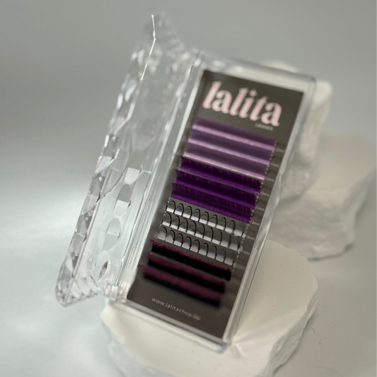 LILA Farbige Glitzer Wimpern