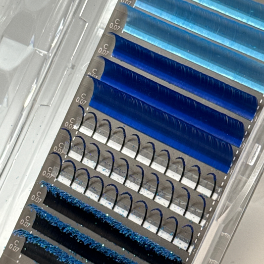 BLAU Farbige Glitzer Wimpern